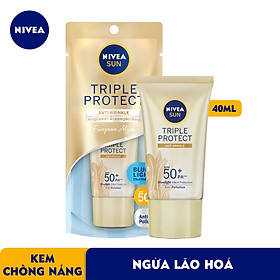 Kem Chống Nắng Dưỡng Da Chống Lão Hóa Niveasun Triple Protect Anti Wrinkle