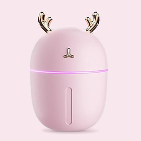 Portable USB Cool Mist Humidifier, 300ML Mini Atomization Humidifier with Light, Desktop Ultrasonic Air Humidifier for Home, Offices, Bedrooms,Dorm