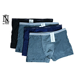Combo 4 quần lót, quần sịp đùi boxer lưới thoáng khí dành cho nam cao cấp ( màu ngẩu nhiên)- Lê Ngọc Fashion