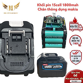 Pin 15cell 21V 6Ah Li-on Dung Lượng Cao Chân Pin Thông Dụng Dùng Cho Máy Mài, Máy Khoan Bê Tông 