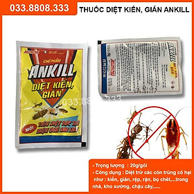 10 gói thuốc diệt kiến AnKill , thuốc diệt gián sinh học dạng gói hiệu quả ngay khi sử dụng.