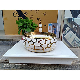 Mua Chậu lavabo viền vàng CHINOX