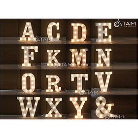 Chữ cái đèn Led cao 22cm