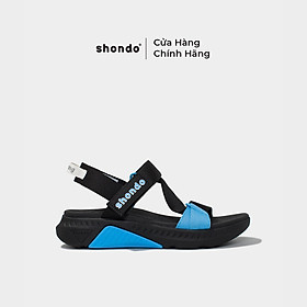 Giày Shondo Sandals F7 racing đen phối xanh F7R1030