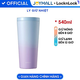 Mua Bình giữ nhiệt LocknLock New Clip Tumbler màu tím LHC4279VOL 540ml  Hàng chính hãng  có 2 nắp thay thế - JoyMall