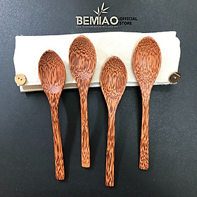 Mua Muỗng gỗ Combo 5 chiếc thìa gỗ dừa cao cấp đẹp thân thiện môi trường   cho bé hàng thủ công mỹ nghệ Bemiao Shop