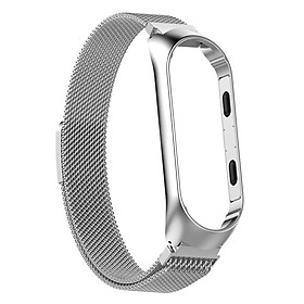 Stainless Steel Replacement Band Fitness Sports Activity Bracelet Wristband for Xiaomi Mi Band 3,Mi Band 4