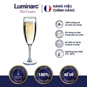 Hình ảnh Bộ 6 Ly Champagne Thuỷ Tinh Luminarc Elegance 170ml - LUEL12063 