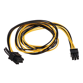 PCI-E 6-pin To 6+2-pin Power Splitter Cable Graphics Video Card Cord
