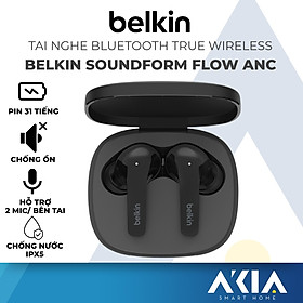Tai nghe không dây Belkin SoundForm Flow ANC, kết nối bluetooth, chống ồn, pin 31 tiếng, chống nước IPX5, hỗ trợ 2 mic - Hàng chính hãng - Màu Trắng
