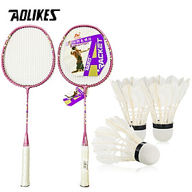 Combo 2 vợt cầu lông trẻ em và hộp 3 cầu AOLIKES A-8123-3CAU
