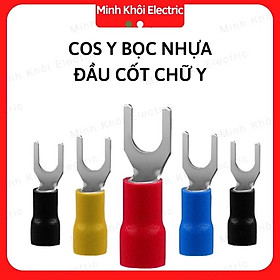 Mua Cos y bọc nhựa túi 100c đầu cos chữ y đầu cốt dây điện đầu cos chữ u cos chẻ cốt chỉa cốt càng cua cốt y bọc  cos chĩa