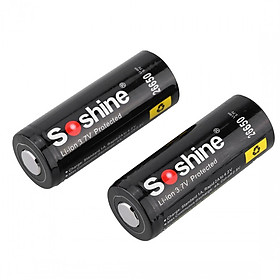 Pin Lithium Ion 26650 Có Thể Sạc Soshine (3.7V 5500Mah) - 2 Viên