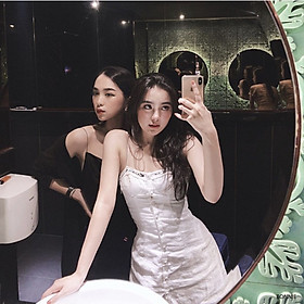 Đầm thiết kế hai dây thêu họa tiết Bonnie dress - đầm đi tiệc thiết kế - váy 2 dây - váy dự tiệc