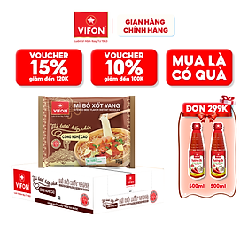 Thùng 30 gói mì tươi vifon vị bò xốt vang 70gr/gói