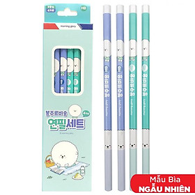 Hộp 4 Bút Chì HB Bonjour Bichon - Morning Glory 33301-84383