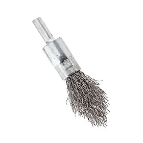 Stainless Steel Pen Shape Crimped Wire Brush 6mm Shank