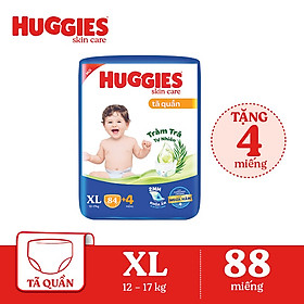 Tã/bỉm quần HUGGIES SKINCARE MEGA JUMBO size XL 84+4 miếng
