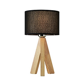 Bedside Table Lamps Wooden Tripod Modern Art for Living Room Home Warm Light S - S