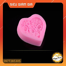 Mua Khuôn silicon 3D tạo hình hoa hồng trái tim làm bánh rau câu  trang trí bánh kem SIÊU ĐẸP