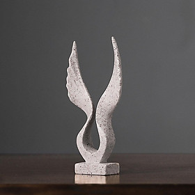 Abstract Eagle Wing Statue Spreading Wing Figurine for Home Ornament Artwork