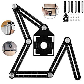 Thước đo 6 góc gấp kiêm định vị đa năng dễ sử dụng- Thước định vị khoét lỗ gạch men