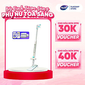 Mua Combo 3 Bông Lau + 1 Cây Lau Nhà MyJae Sợi Microfiber Tự Vắt Phun Sương Xoay 360 Độ Thông Minh 138cm