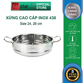 Xửng Hấp Fivestar Tặng 10 Muỗng Ăn Inox - Bạc