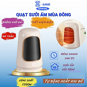 Quạt sưởi ấm mini N2, Máy sưởi để bàn, phòng ngủ, an toàn, chống khô da