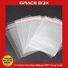 Mua {Giá Sỉ} Túi Nilon Keo Dán Miệng OPP Trong Suốt (Bao Kiếng) Đóng Gói  Đựng Phụ Kiện  Quần Áo -  Siêu Thị Bao Bì Grace Bo