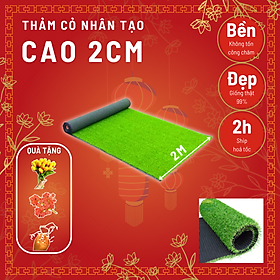 Thảm cỏ nhân tạo loại tốt 20mm bán theo m2 rộng 2m dài 25 cuộn CẮT LIỀN KHỔ 2M