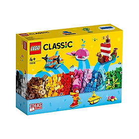 Đồ Chơi LEGO Hộp Gạch Classic Chủ Đề Đại Dương Sáng Tạo 11018 (333 chi tiết)