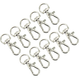 Phenovo 10pcs Swivel Trigger Snap Hooks Silver 12mm x 30mm