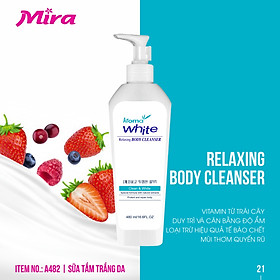 Sữa Tắm Trắng Aroma White Relaxing Body Cleanser (480ml)
