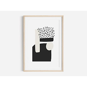 Mua Tranh treo tường | Tranh nghệ thuật trừu tượng - Black Abstract Art Print  Black and White Abstract Art 05