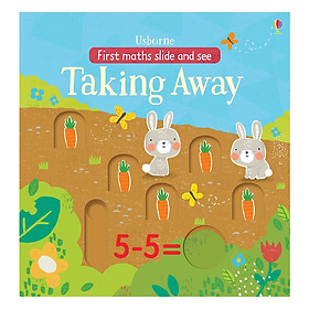 Download sách Sách tương tác tiếng Anh - Usborne First Maths Slide and See Taking away in the garden