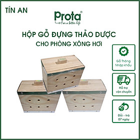 Mua  CHÍNH HÃNG  HỘP GỖ ĐỰNG THẢO DƯỢC CHO PHÒNG XÔNG HƠI PROTA