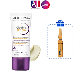 Kem dưỡng hạn chế tăng sắc tố Bioderma cicabio spf50 30ml TẶNG Ampoule chống lão hóa Martiderm (Nhập khẩu)