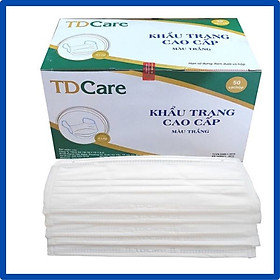 Khẩu Trang Y Tế TDCare 4 Lớp-Màu Trắng-Hộp 50 Cái