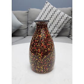 Mua Bình cắm hoa gốm sứ thân bầu họa tiết size trung