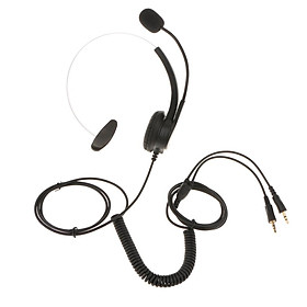 3.5mm Handsfree Insurance Call Center Noise Cancelling Headset w/ Micphone