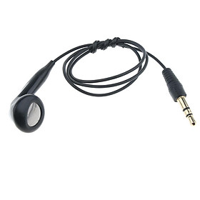 3.5mm Single Side Wired Earphone  Music Sport Earphone 45cm Black