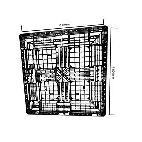 Pallet nhựa 1100x1100x125 đen