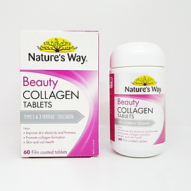 Hình ảnh Viên uống đẹp da bổ sung collagen Nature's Way Collagen Booster chính hãng ÚC 60 viên