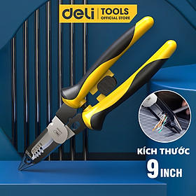 Hình ảnh Kìm Tuốt Dây Điện Deli Cao Cấp - Kích Thước 9 Inch, Chất Liệu Siêu Bền, Dễ Dàng Cầm Nắm Và Sử Dụng - DL383009