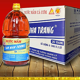 Thùng 6 Chai 2L Nước mắm Nhỉ Cá Cơm 20 độ đạm- 584 Nha Trang