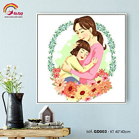 Mua Tranh sơn dầu số hóa tự tô màu Gam GD003 40x40cm căng sẵn khung