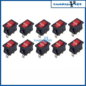 Mua Bộ 10 Công Tắc Bập Bênh KCD1 250VAC-6A Có Đèn
