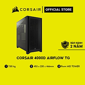 Mua Vỏ máy tính Corsair 4000D AIRFLOW TG Black CC-9011200-WW Hàng chính hãng