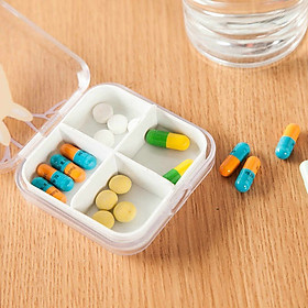 Mua Combo 2 Hộp Nhựa Đựng Thuốc 4 Ngăn Hình Thú
